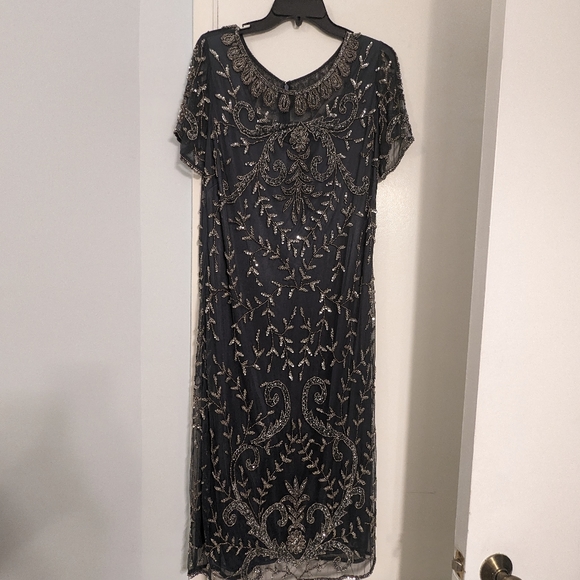 Pissaro Nights Beaded Cocktail Dress (Plus Size) - Picture 8 of 11